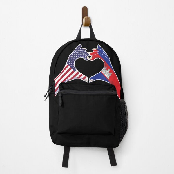 Item preview, Cambodian Cambodia USA United States American America Love Heart Peace designed and sold by FlagX.