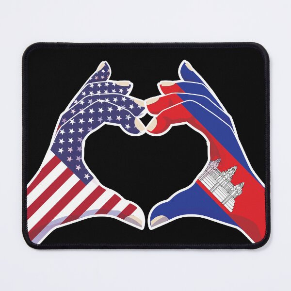 Item preview, Cambodian Cambodia USA United States American America Love Heart Peace designed and sold by FlagX.