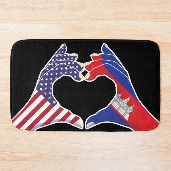 Item preview, Cambodian Cambodia USA United States American America Love Heart Peace designed and sold by FlagX.