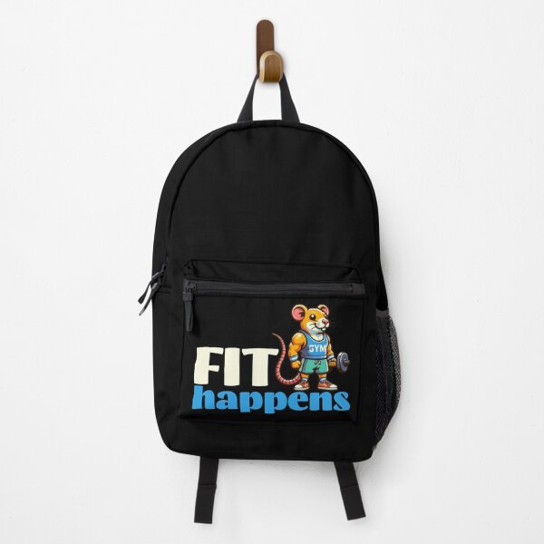 Item preview, Fit happens - gym rat - workout humor designed and sold by EvergreenWhimsy.
