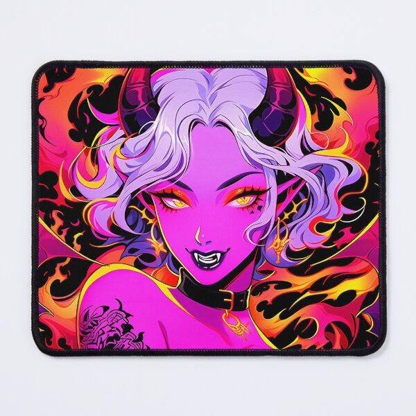 Item preview, Neon Inferno Sultry Seductive Succubus Anime Girl designed and sold by bubblegoth.