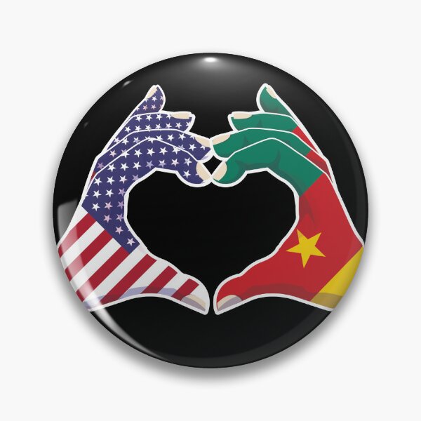 Item preview, Cameroon Cameroonian USA United States American America Love Heart Peace designed and sold by FlagX.