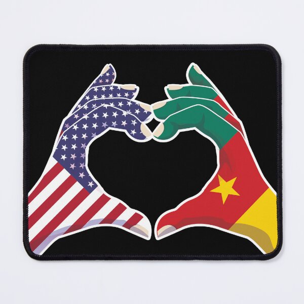 Item preview, Cameroon Cameroonian USA United States American America Love Heart Peace designed and sold by FlagX.
