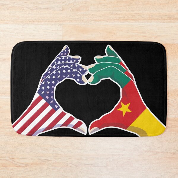 Item preview, Cameroon Cameroonian USA United States American America Love Heart Peace designed and sold by FlagX.