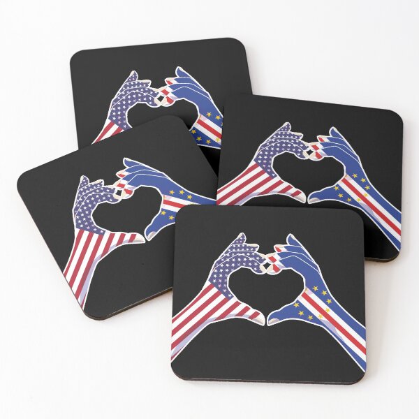Item preview, Cape Verde USA United States American America Love Heart Peace designed and sold by FlagX.