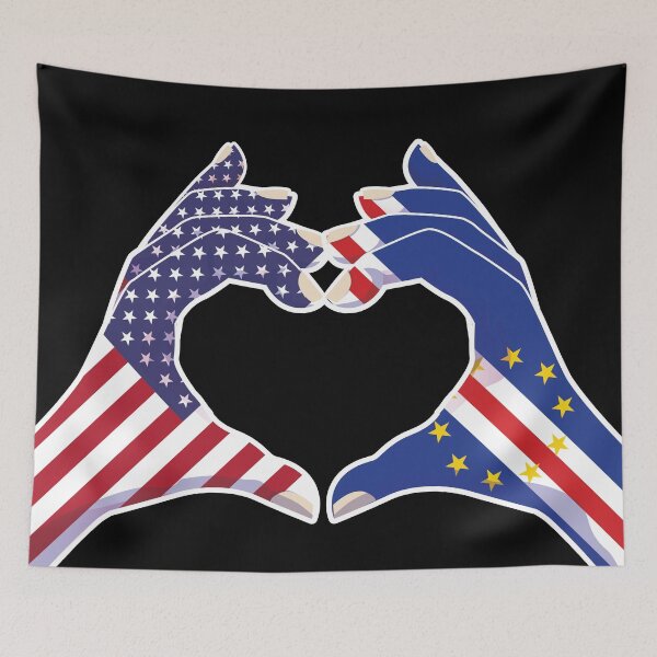 Item preview, Cape Verde USA United States American America Love Heart Peace designed and sold by FlagX.
