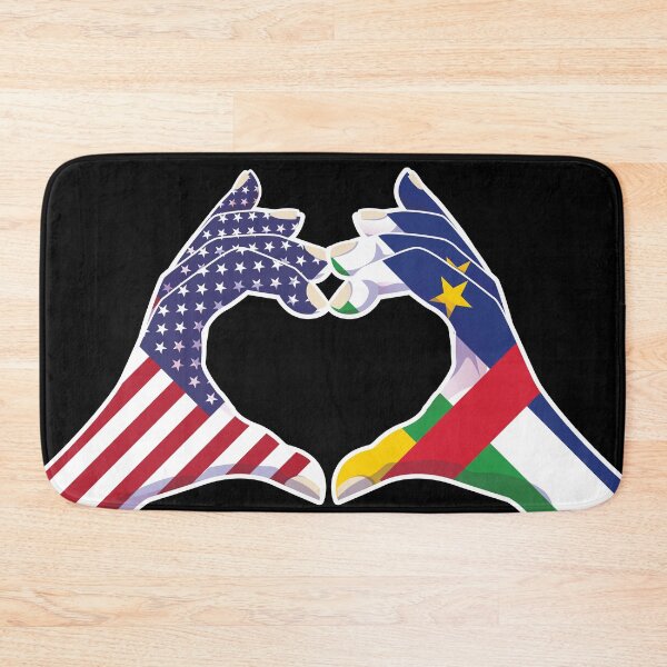 Item preview, Central African Republic Central African USA United States American America Love Heart Peace designed and sold by FlagX.