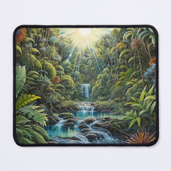 Item preview, Fantasy bush scene with waterfalls. designed and sold by ArtbyJanineTate.