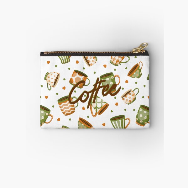 Item preview, Coffee Pattern (Green & Orange) designed and sold by TidyKitchenInc.