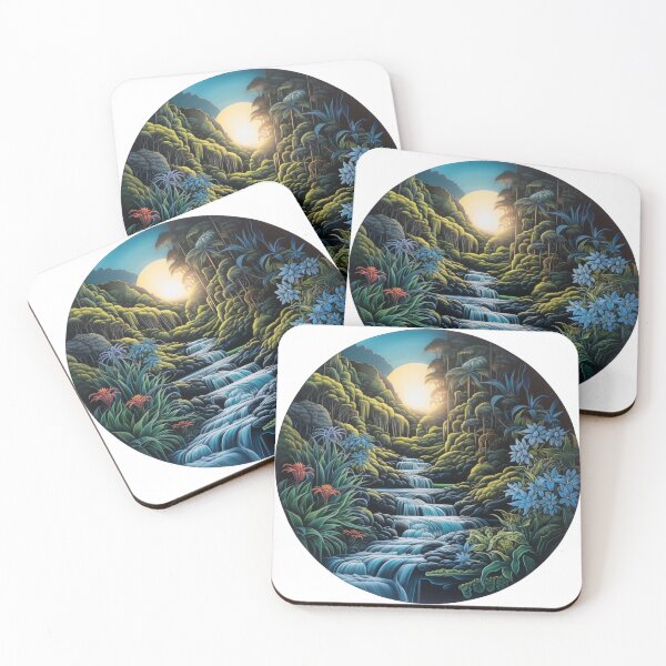 Item preview, Full moon waterfall. designed and sold by ArtbyJanineTate.