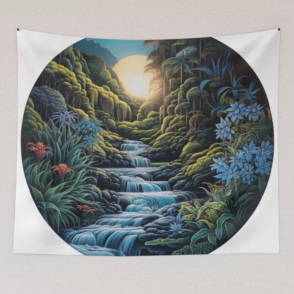Item preview, Full moon waterfall. designed and sold by ArtbyJanineTate.