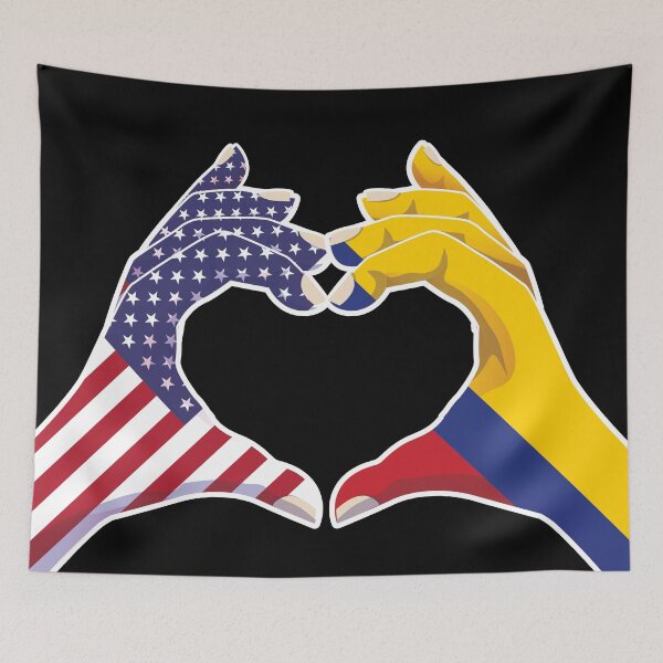Item preview, Colombia Colombian USA United States American America Love Heart Peace designed and sold by FlagX.