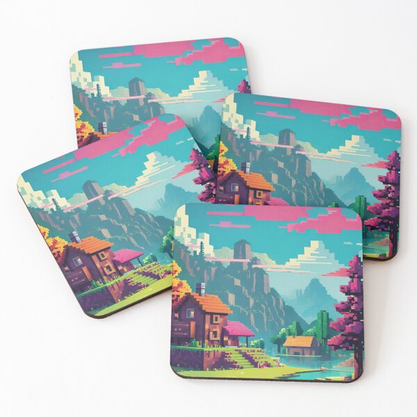 Item preview, Minecraft Mountain Retreat designed and sold by LyssasMindArt.