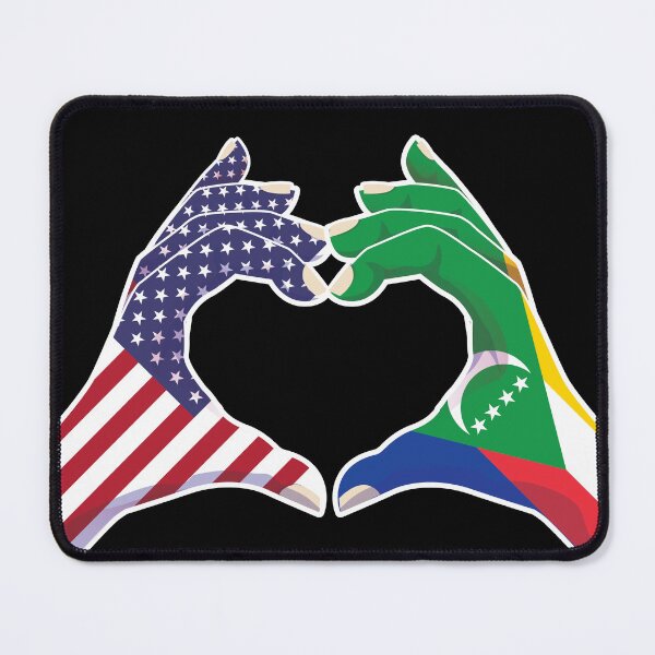 Item preview, Comoros Comorian USA United States American America Love Heart Peace designed and sold by FlagX.