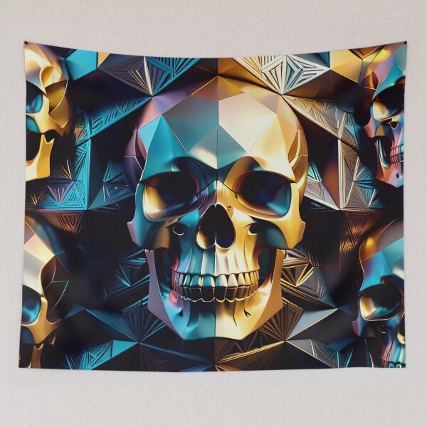 Item preview, Cool Geometric Skull Art Pattern designed and sold by TheArtOfPat.