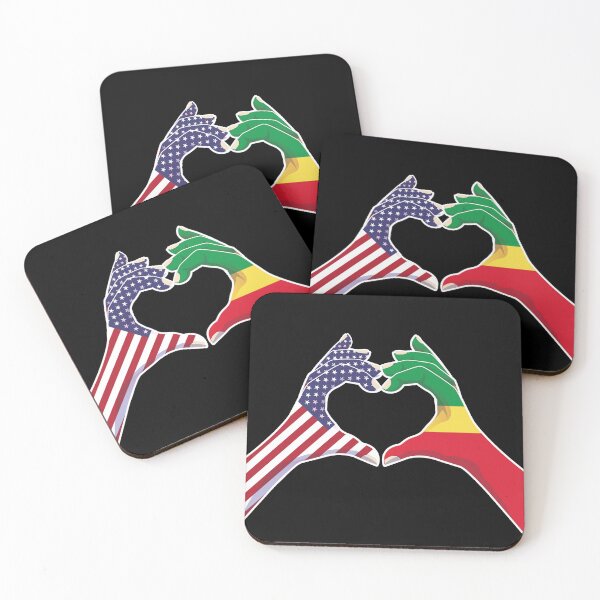 Item preview, Congo Congolese USA United States American America Love Heart Peace designed and sold by FlagX.