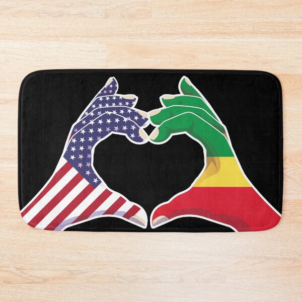 Item preview, Congo Congolese USA United States American America Love Heart Peace designed and sold by FlagX.