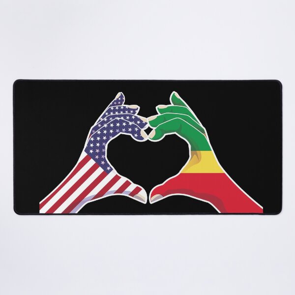 Item preview, Congo Congolese USA United States American America Love Heart Peace designed and sold by FlagX.