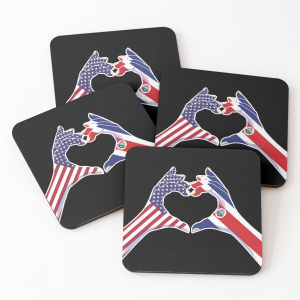 Item preview, Costa Rican Costa Rica USA United States American America Love Heart Peace designed and sold by FlagX.
