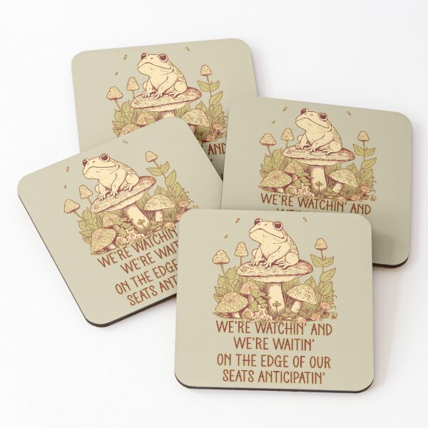 Item preview, Cottagecore frog sitting on a mushroom with words from a cartoon about 100 days summer vacation. designed and sold by JoyOfHopeStore.