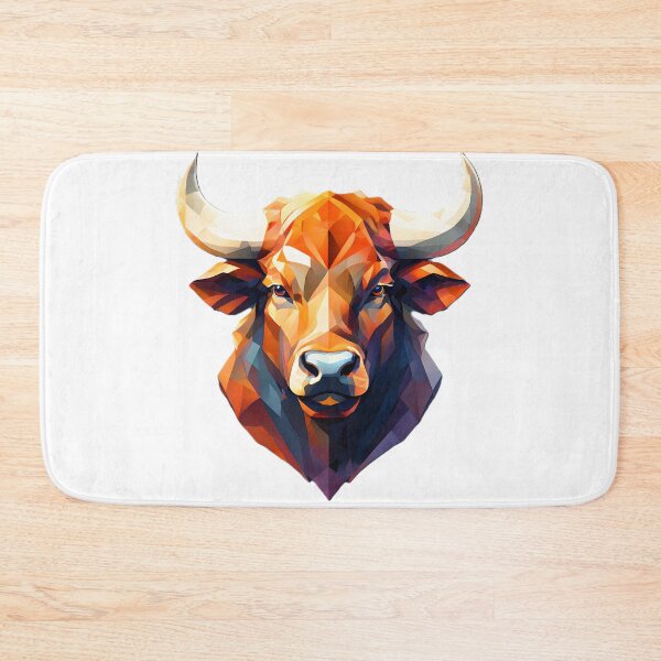 Item preview, Geometric Bull head designed and sold by Cardsurveyors.