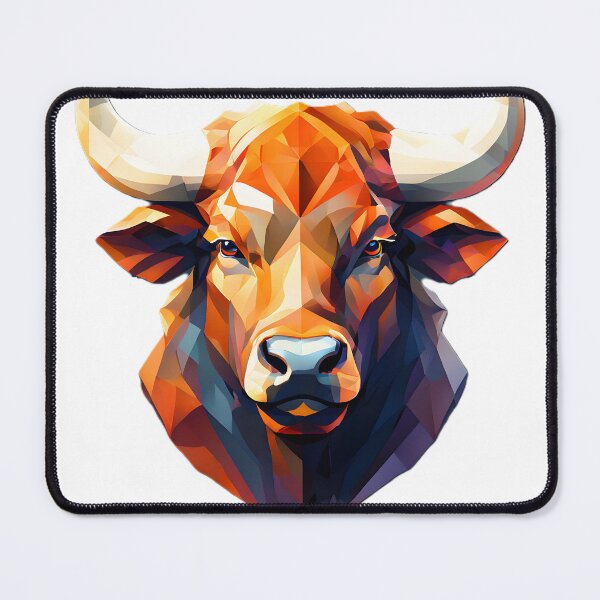 Item preview, Geometric Bull head designed and sold by Cardsurveyors.