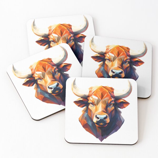 Item preview, Geometric Bull head designed and sold by Cardsurveyors.