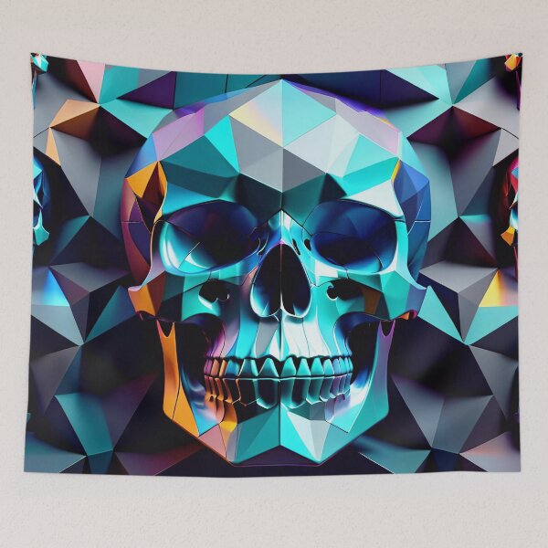 Item preview, Cool Geometric Skull Art Pattern designed and sold by TheArtOfPat.