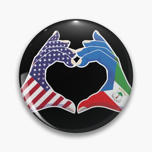 Item preview, Equatorial Guinea Equatoguinean USA United States American America Love Heart Peace designed and sold by FlagX.