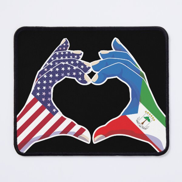 Item preview, Equatorial Guinea Equatoguinean USA United States American America Love Heart Peace designed and sold by FlagX.