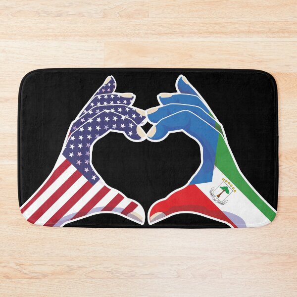 Item preview, Equatorial Guinea Equatoguinean USA United States American America Love Heart Peace designed and sold by FlagX.