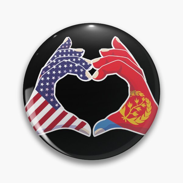 Item preview, Eritrea Eritrean USA United States American America Love Heart Peace designed and sold by FlagX.
