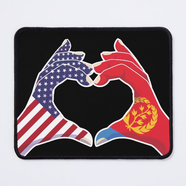 Item preview, Eritrea Eritrean USA United States American America Love Heart Peace designed and sold by FlagX.