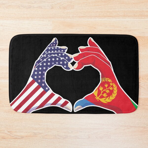 Item preview, Eritrea Eritrean USA United States American America Love Heart Peace designed and sold by FlagX.