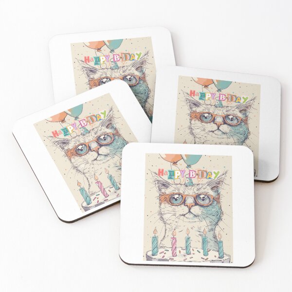 Item preview, Birthday Cat / Happy Bday  designed and sold by Thehatinthecat.