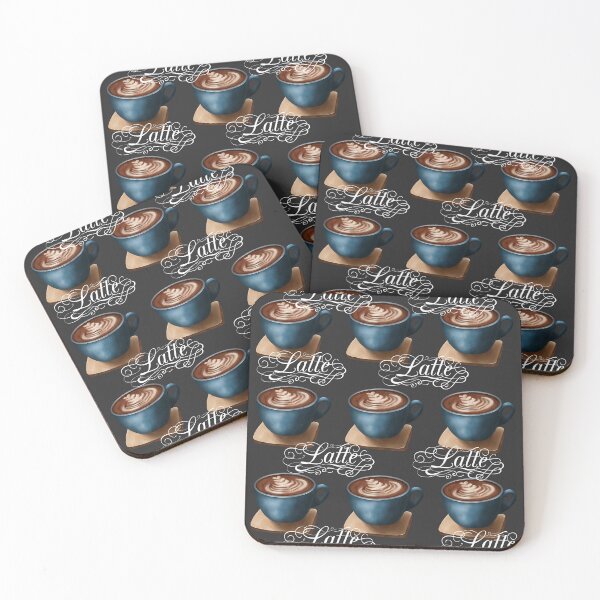 Item preview, Latte Pattern (Dark Background) designed and sold by TidyKitchenInc.