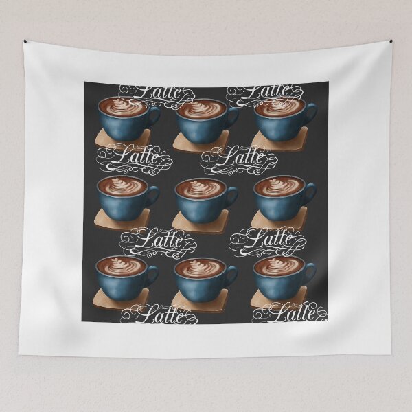 Item preview, Latte Pattern (Dark Background) designed and sold by TidyKitchenInc.