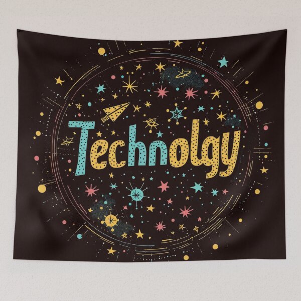 Item preview, Stellar Interface: Technology in Serif Script designed and sold by Ace Apparel  Attire.
