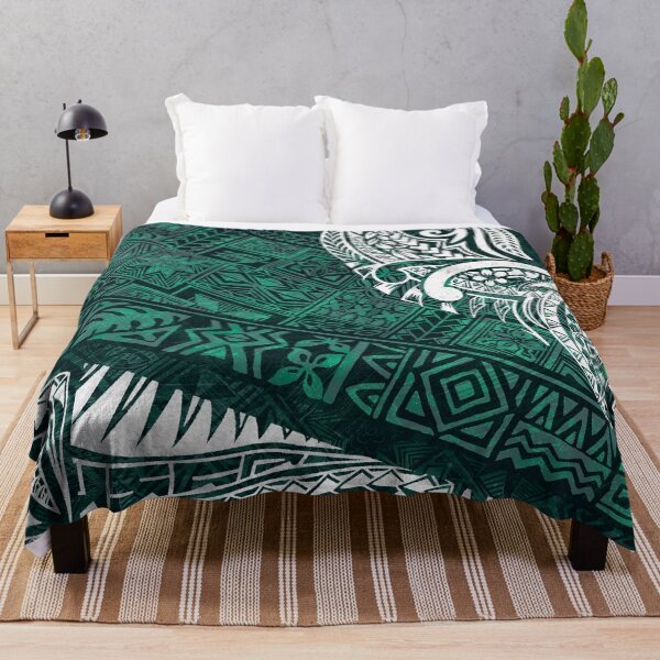 Artikelvorschau, Stammes-Grunge-Muster – Hawaiianisch – Samoanisch – Polynesischer Smaragddschungel – 3561 entworfen und verkauft von sunnthreads.