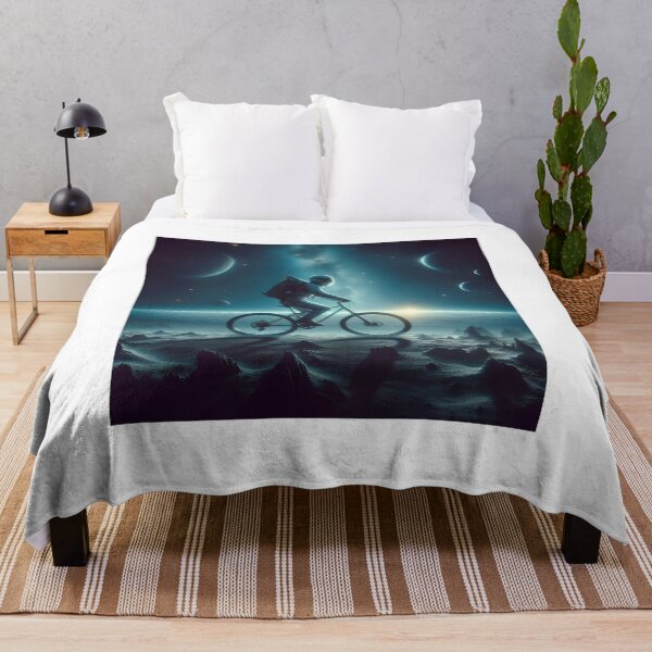 Item preview, Man Cycling on the Moon Vector Art: Surreal Lunar Adventure Illustration designed and sold by IP-Medawela.