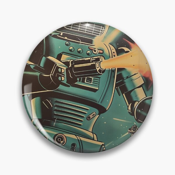Item preview, Retro Robot Attacks 1 designed and sold by HoskingInd.