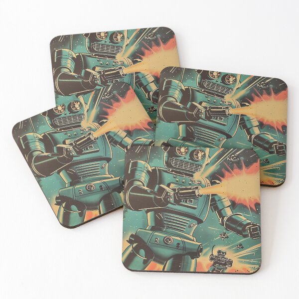 Item preview, Retro Robot Attacks 1 designed and sold by HoskingInd.