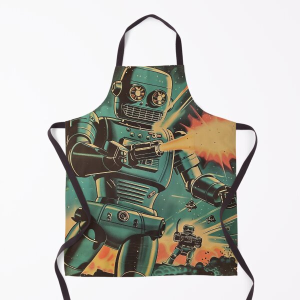 Item preview, Retro Robot Attacks 1 designed and sold by HoskingInd.