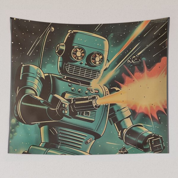Item preview, Retro Robot Attacks 1 designed and sold by HoskingInd.