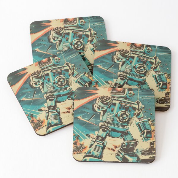 Item preview, Retro Robot Attacks 2 designed and sold by HoskingInd.