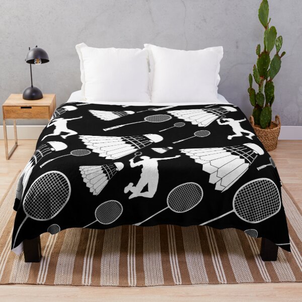 Item preview, Badminton Players Black and White Pattern designed and sold by Millusti.