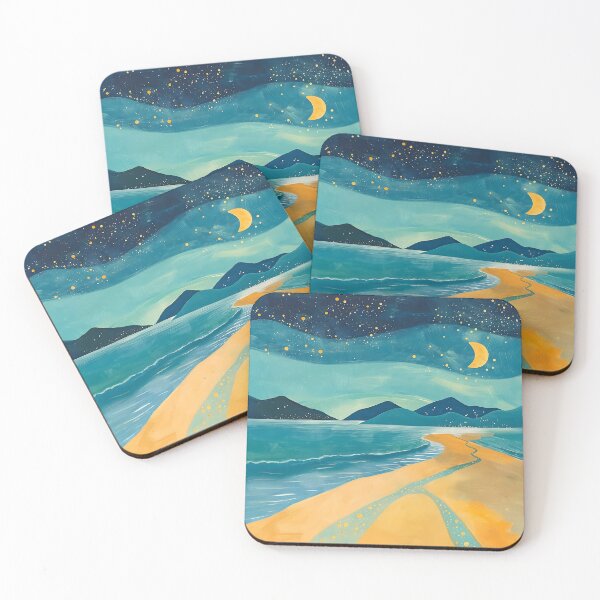 Item preview, Golden Shores at Night designed and sold by unimuse.