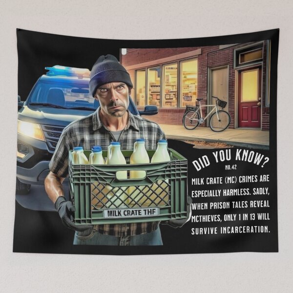 Item preview, Sadly, Milk Crate Crimes Are Especially Harmless designed and sold by eatmorvelopator.