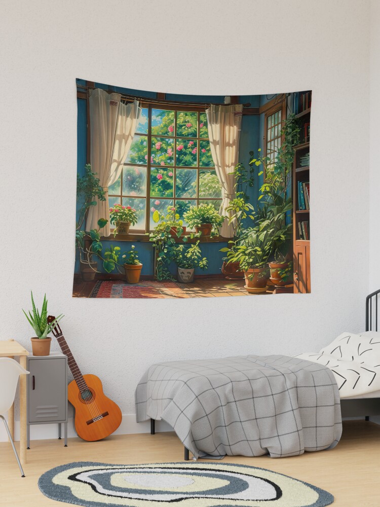Thumbnail 1 of 3, Tapestry, plants room designed and sold by ururuty.