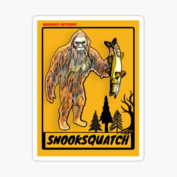Sticker for Sale avec l'œuvre « Snooksquatch Boue Snook Sasquatch » de  l'artiste mdmarauder